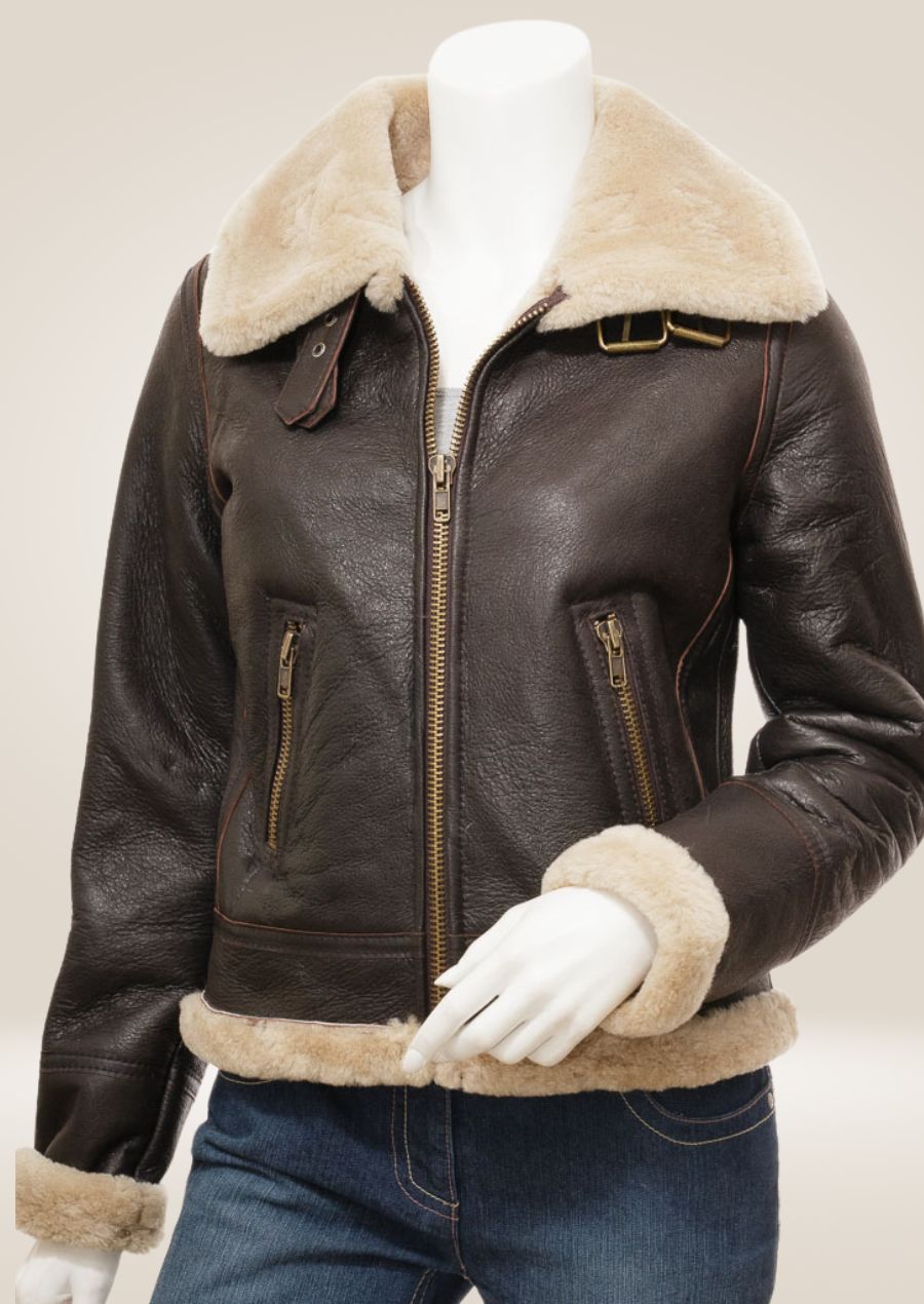 Classic Women's Sheepskin Flying Jacket