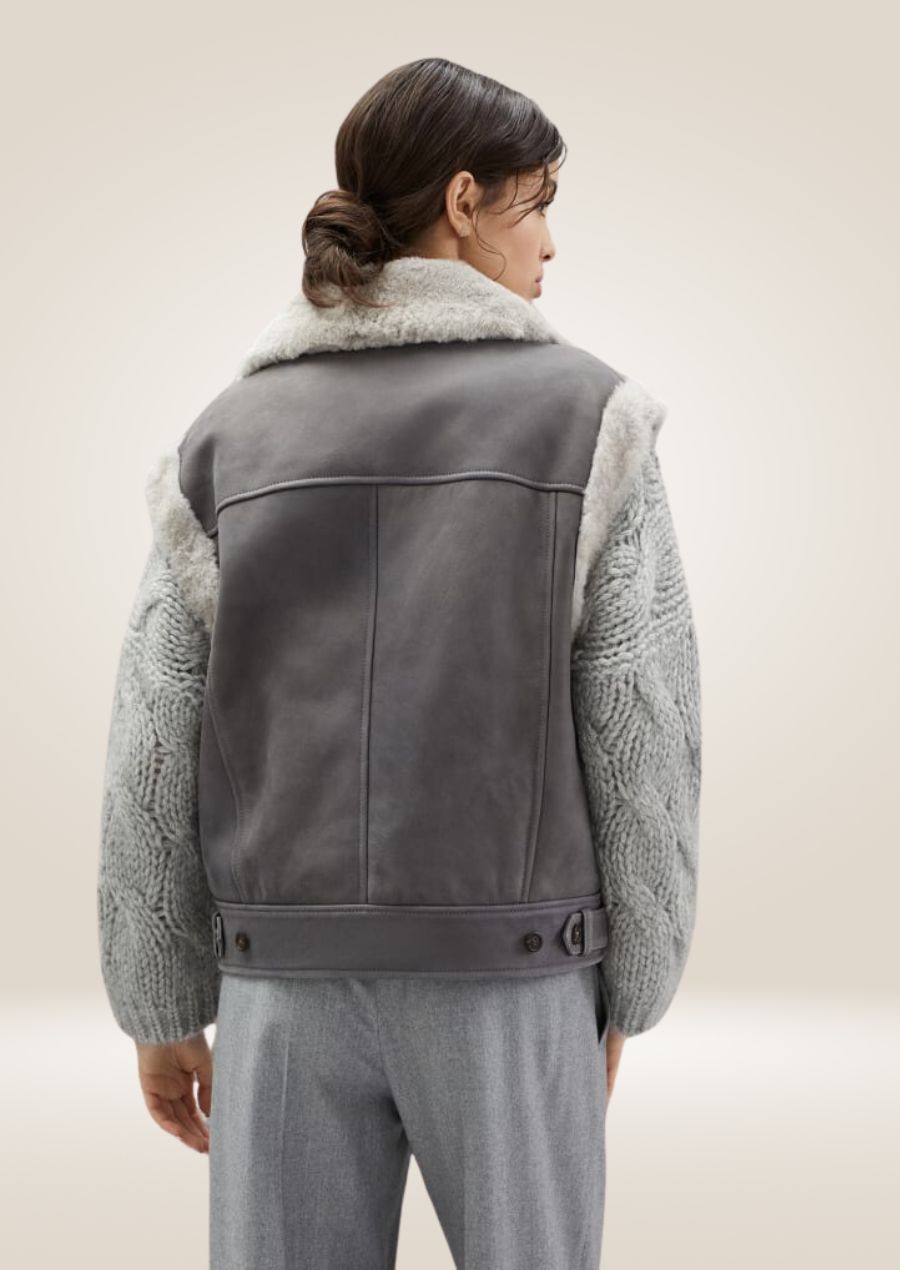 back side of Iconic Sheepskin Vest for Women