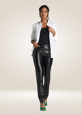 Women's Black Leather Pants