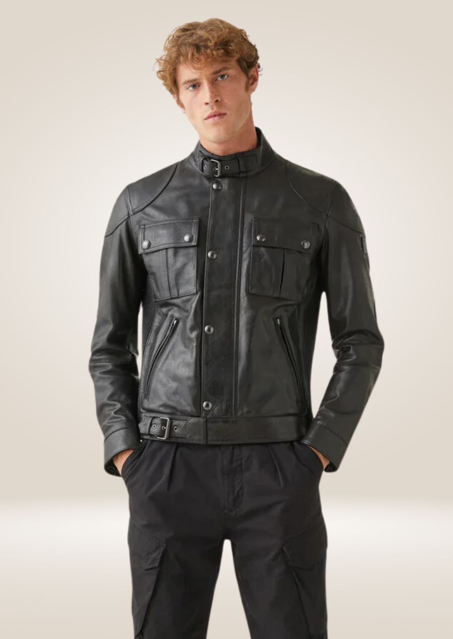 Premium Hand-Waxed Leather Gangster Jacket