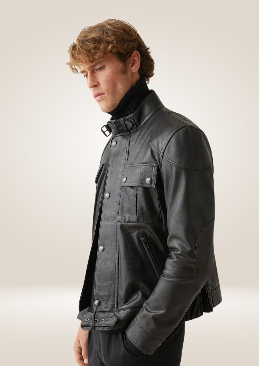 Premium Hand-Waxed Leather Gangster Jacket