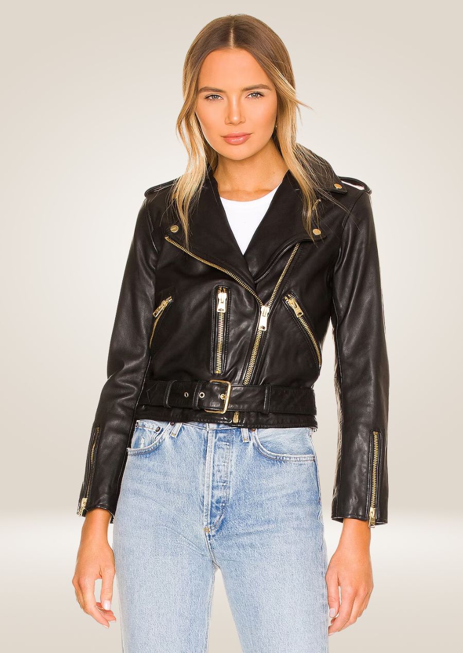 Girls’ Black Perfecto Riding Leather Jacket